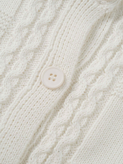 Cable Design Cardigan-Ivory