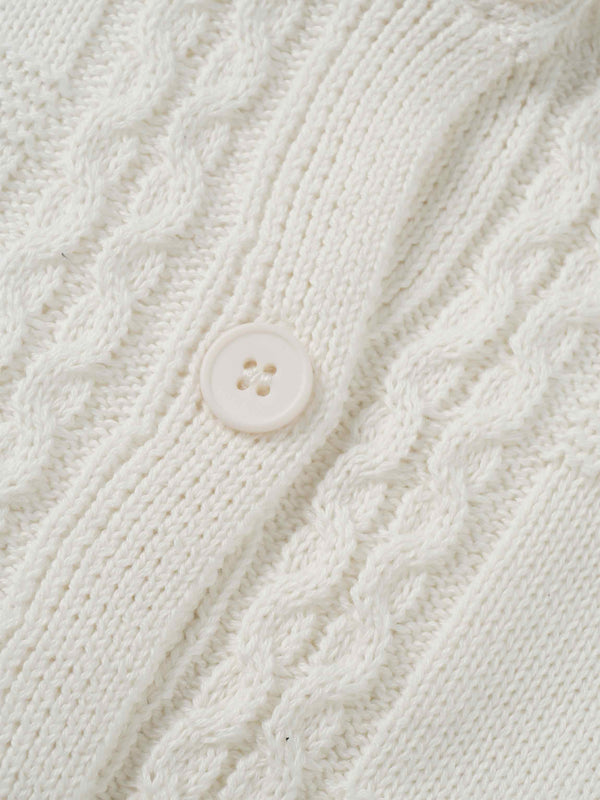 Cable Design Cardigan-Ivory