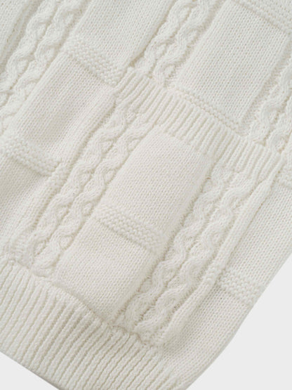 Cable Design Cardigan-Ivory