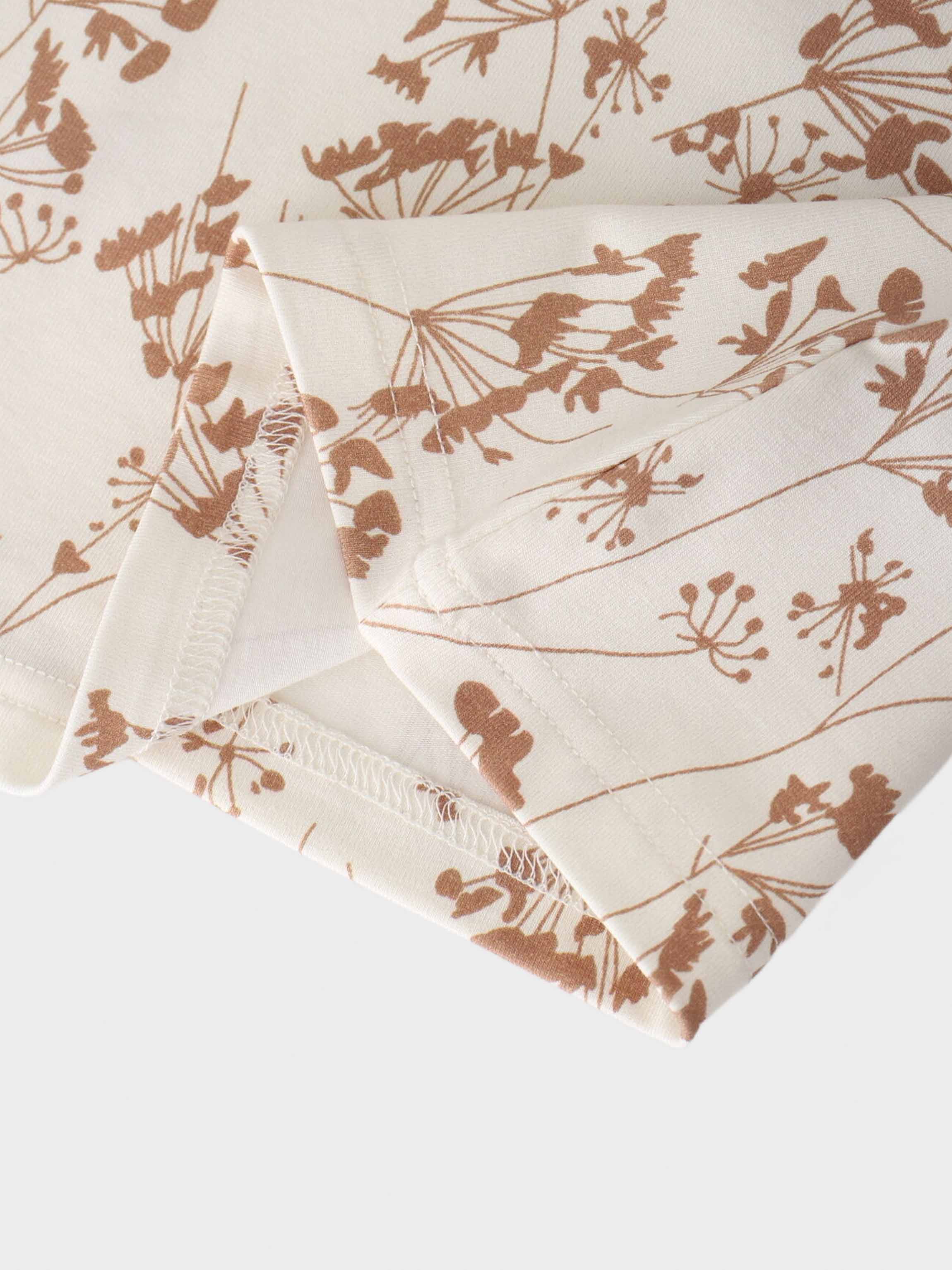 Printed Modal Tee-Tan Branches