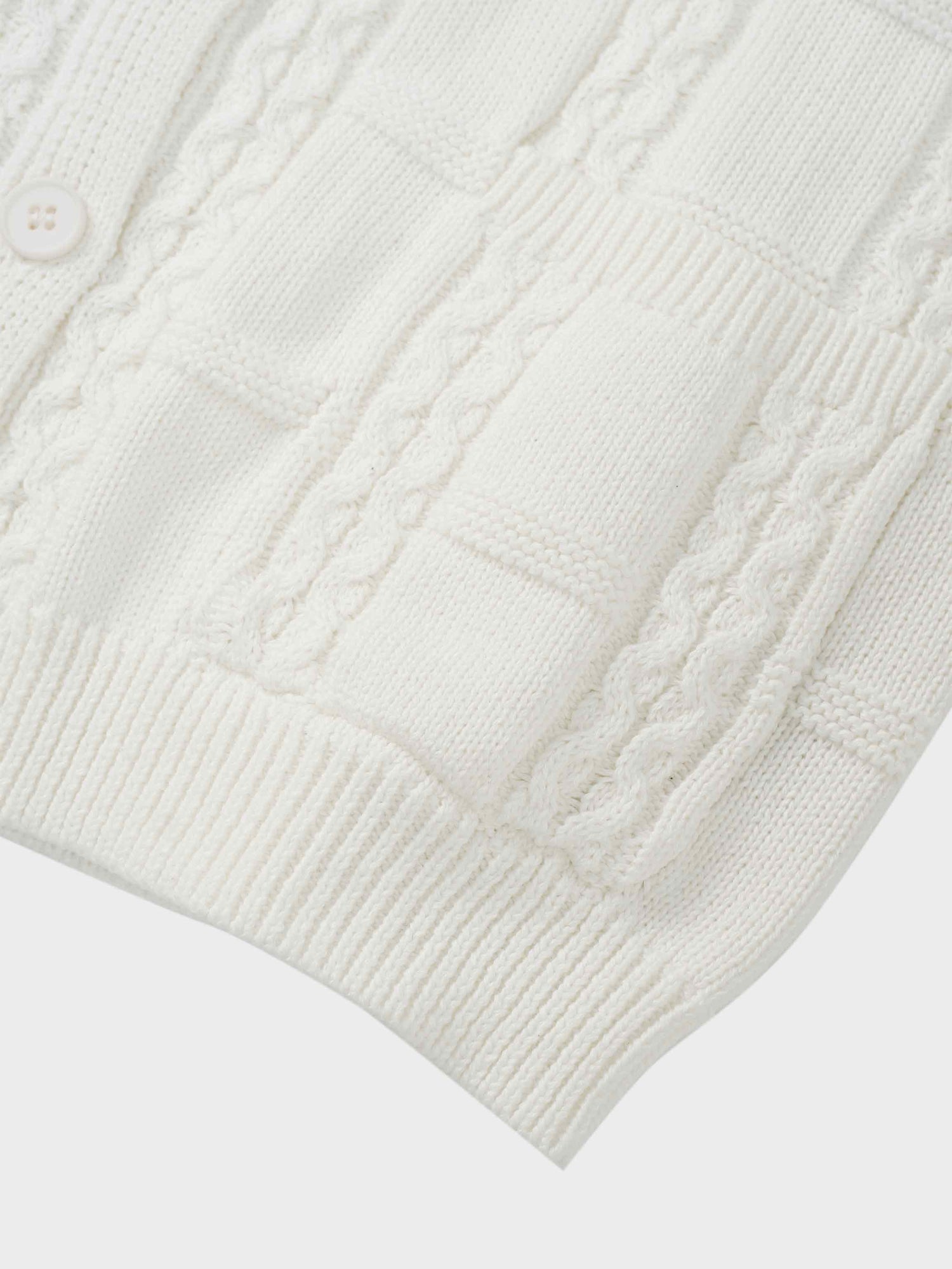 Cable Design Cardigan-Ivory
