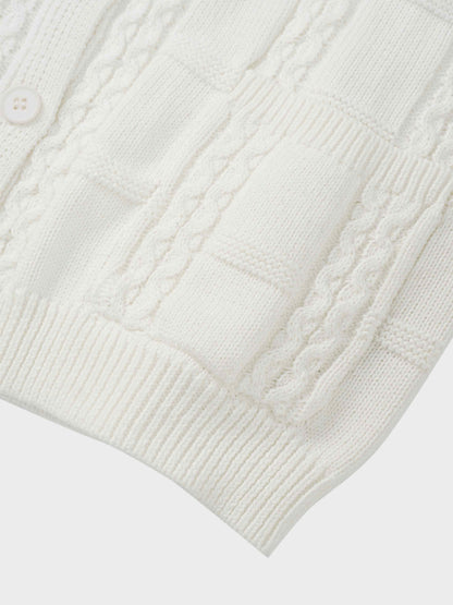 Cable Design Cardigan-Ivory