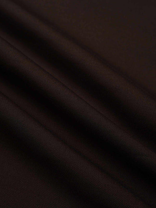 Pencil Pleat Combo Skirt-Dark Brown
