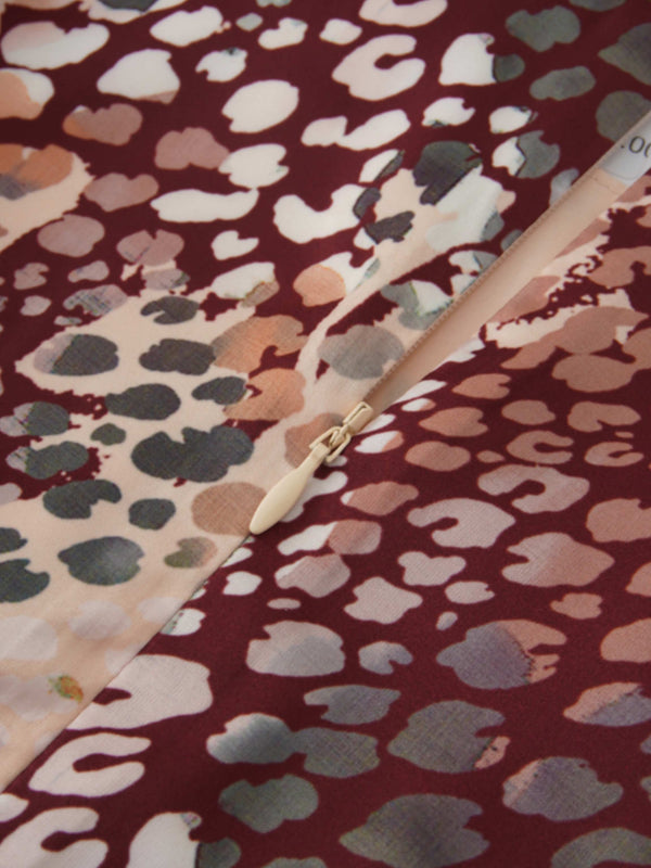 High Low Belted Dress-Animal Print