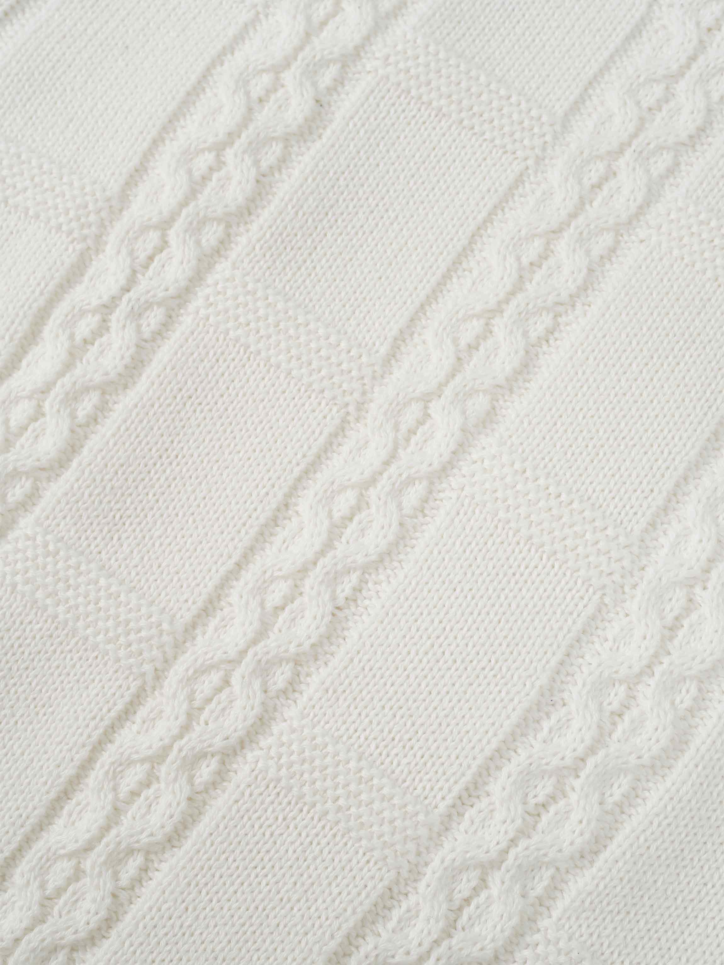 Cable Design Cardigan-Ivory