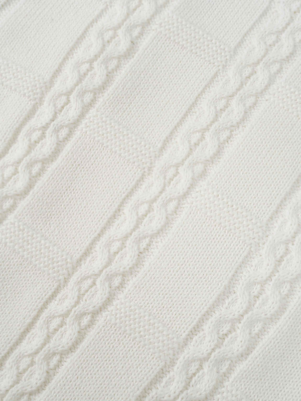 Cable Design Cardigan-Ivory