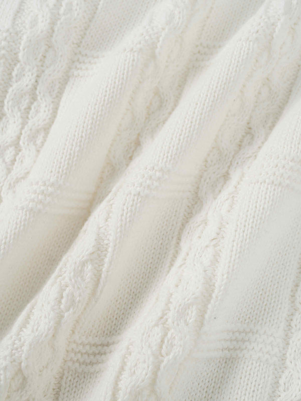 Cable Design Cardigan-Ivory