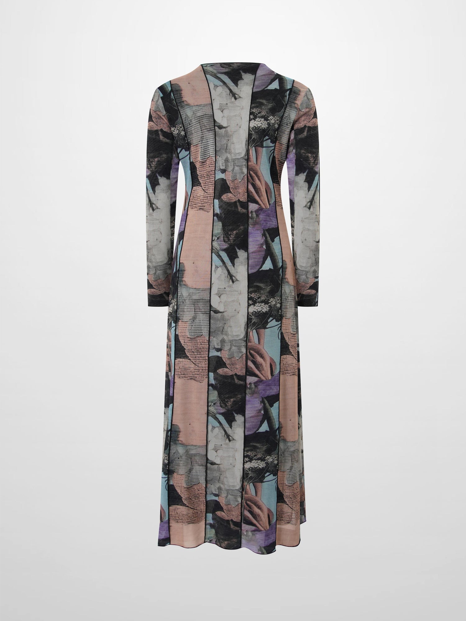 Mesh Maxi Dress-Floral Mix