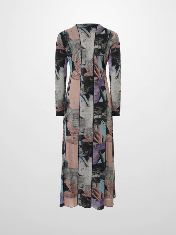 Mesh Maxi Dress-Floral Mix
