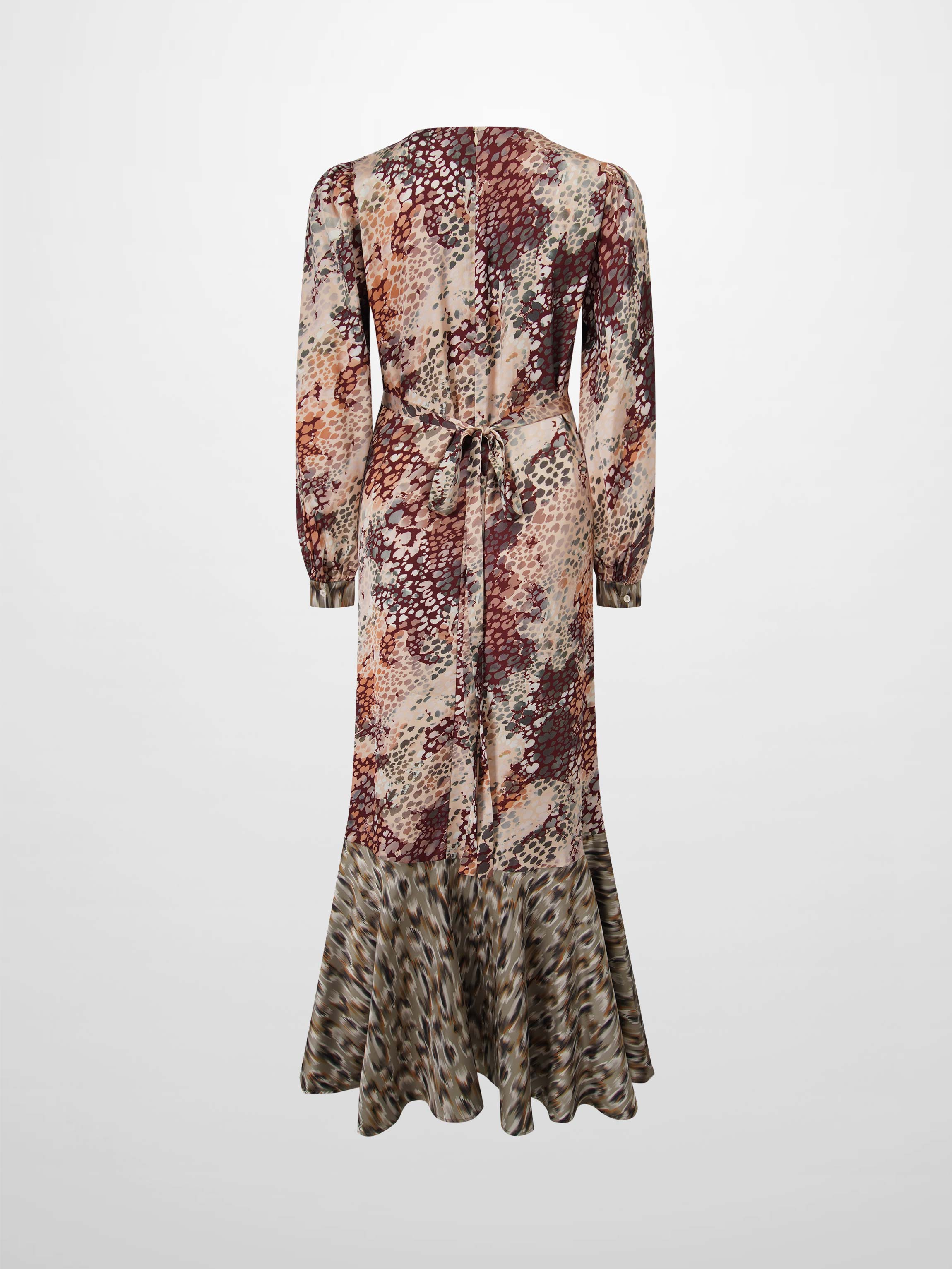 High Low Belted Dress-Animal Print
