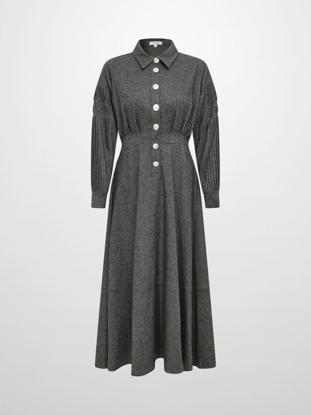 Herringbone Sparkle Dress- Grey