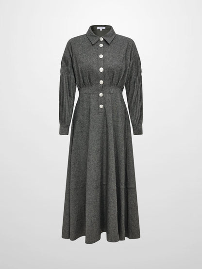 Herringbone Sparkle Dress- Grey