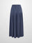 STITCHEDPOCKET YOKE PLEAT SKIRT DENIM