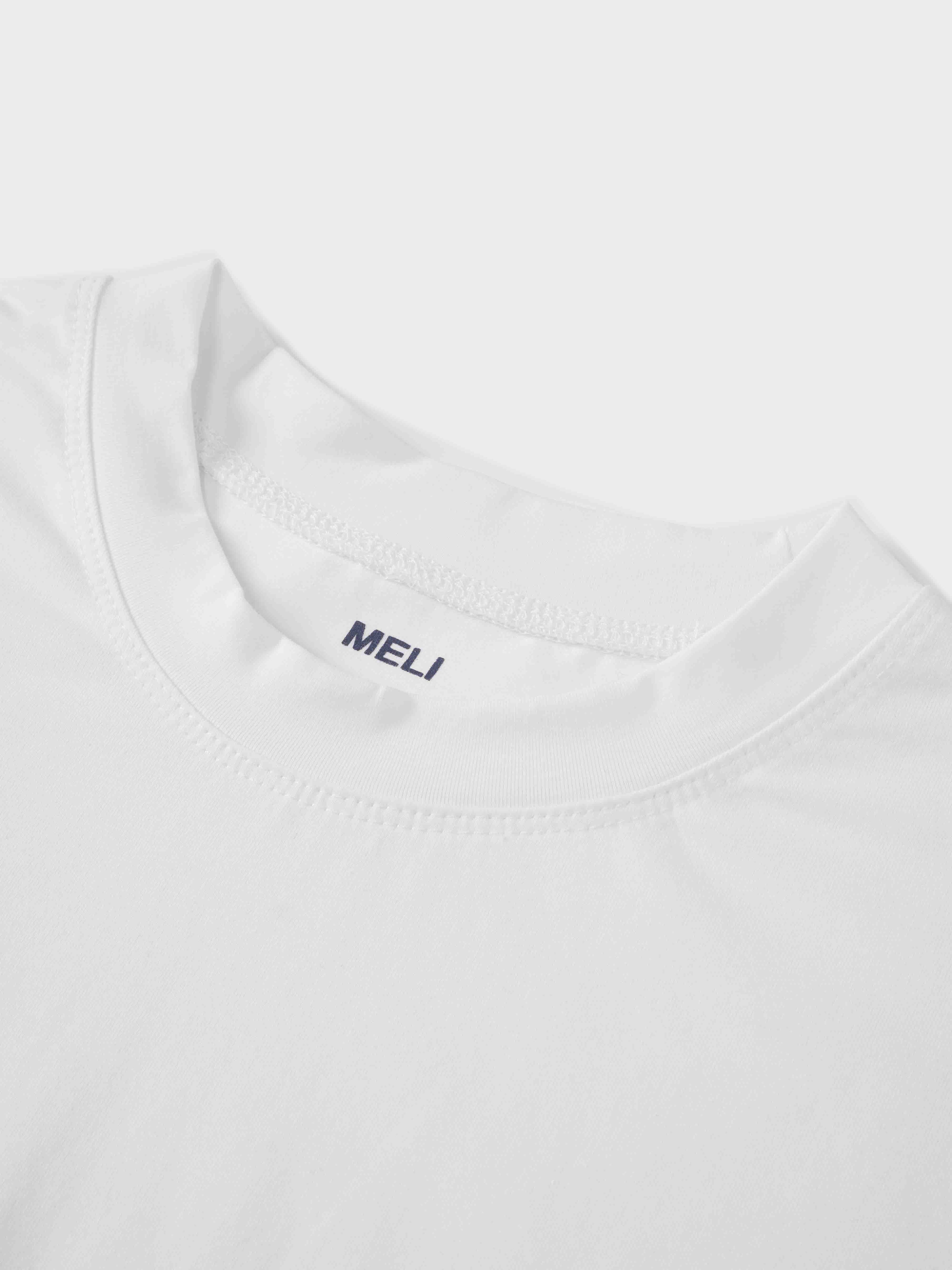 Cropped Boxy Tee-White