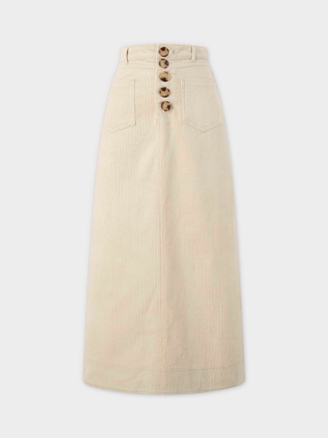 Straight Pocket Skirt-Ivory