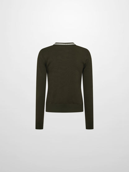 Ribbon Bow Sweater - Green