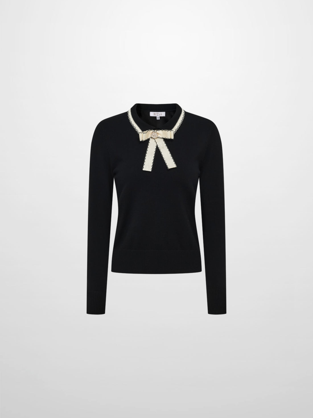 Ribbon Bow Sweater - Black