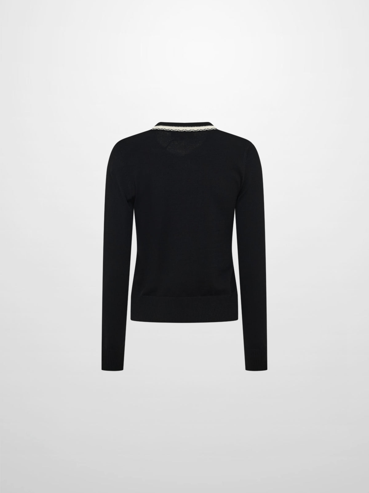 Ribbon Bow Sweater - Black