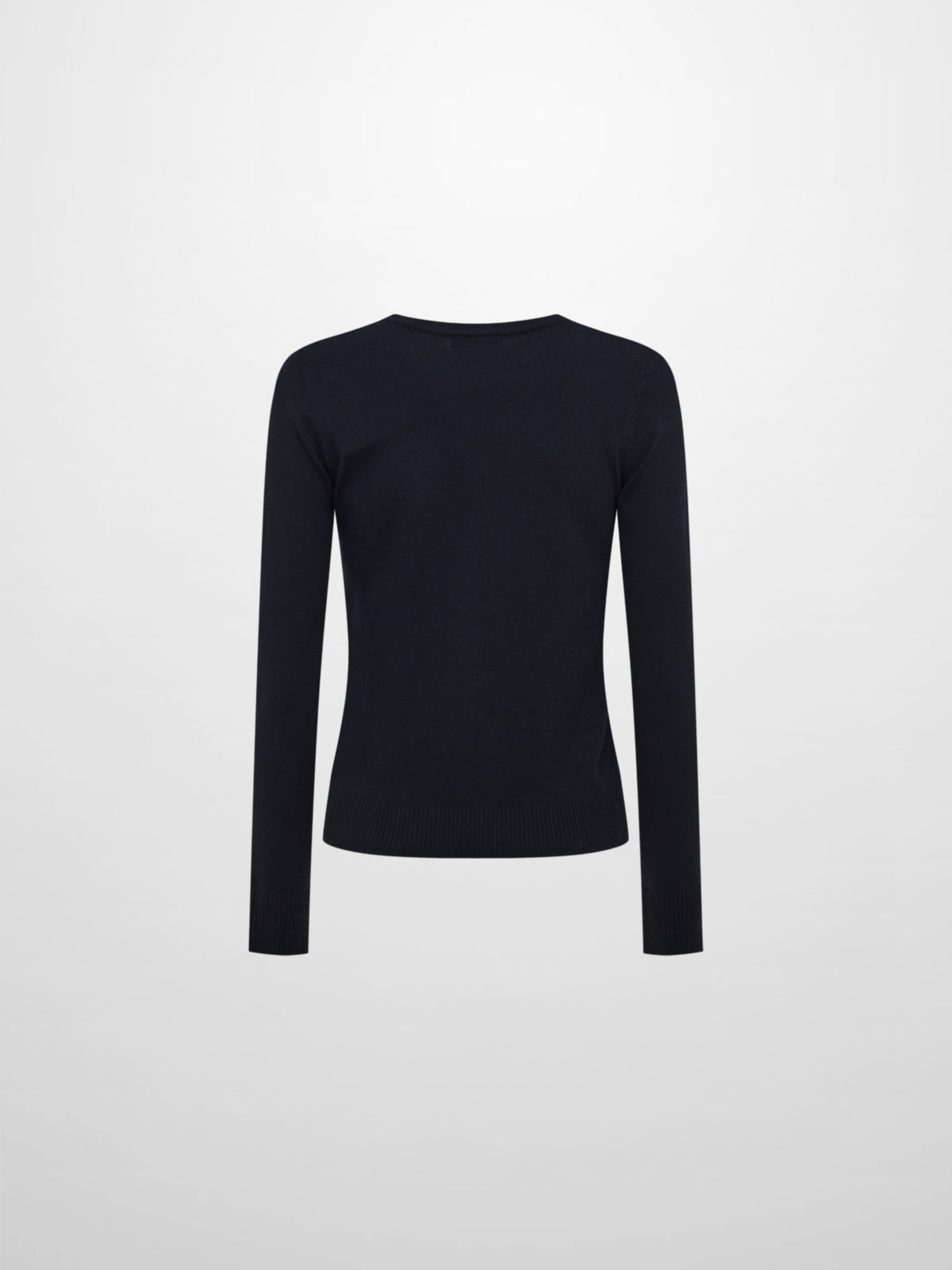 Basic Knit Crew Sweater - Navy