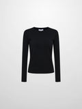 Basic Knit Crew Sweater - Black