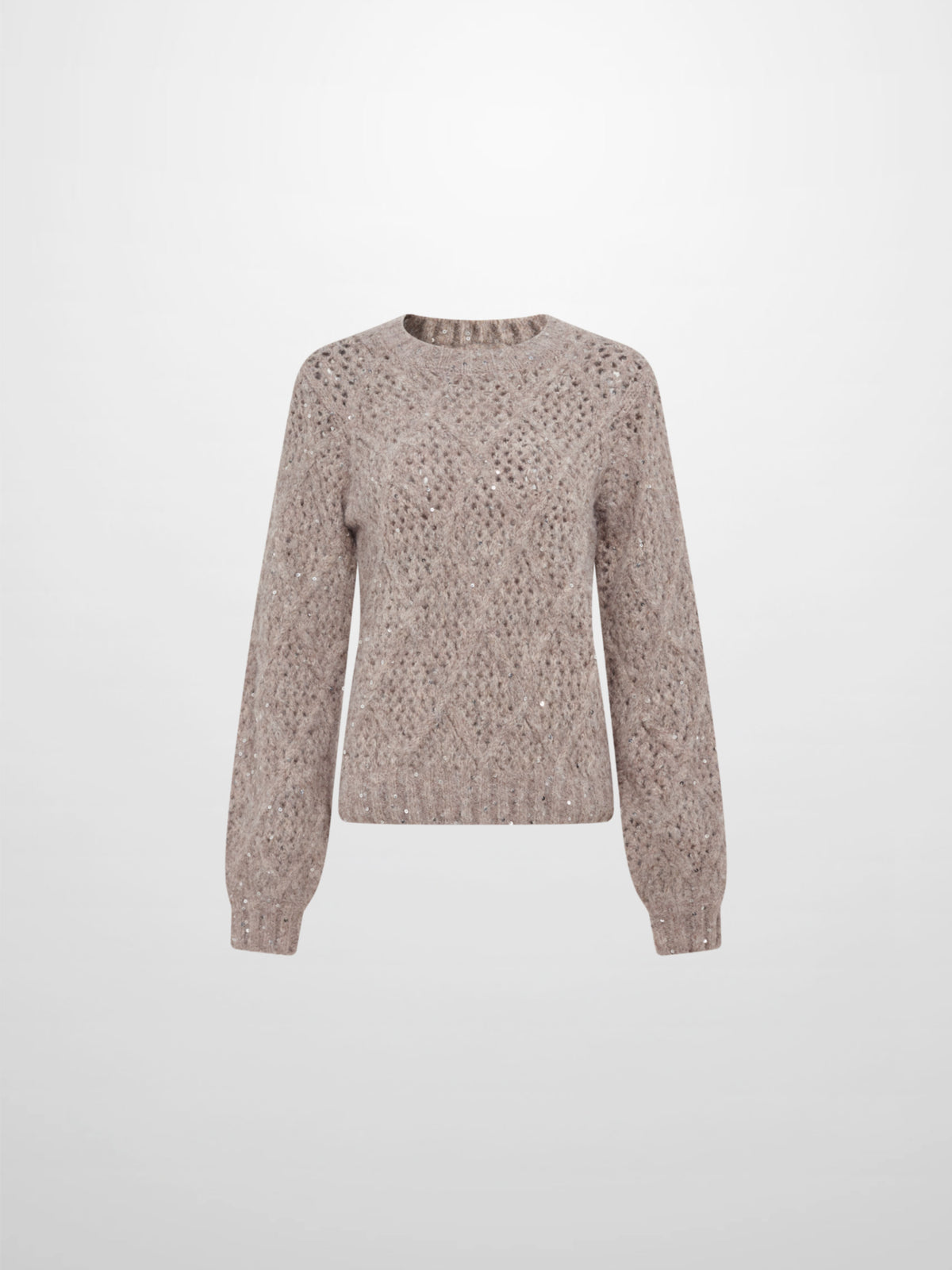 Crochet Sparkle Sweater - Neutral Tones