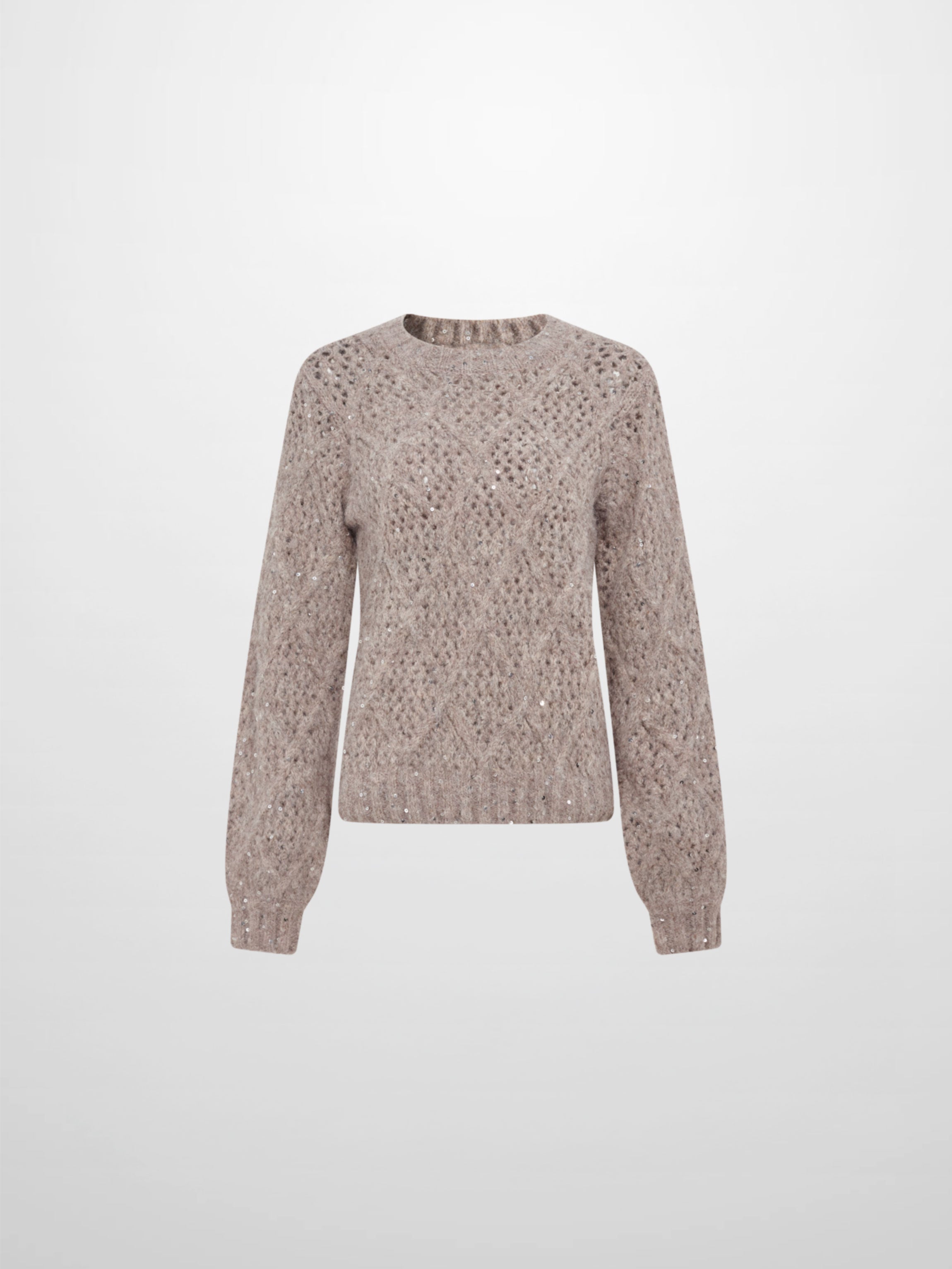 Crochet Sparkle Sweater - Neutral Tones