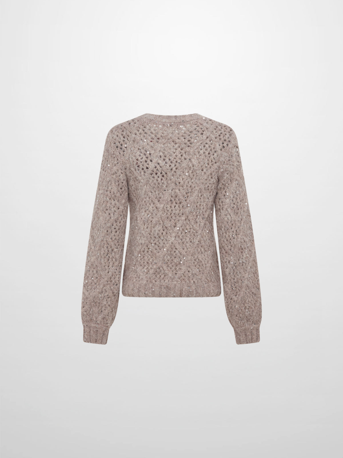 Crochet Sparkle Sweater - Neutral Tones