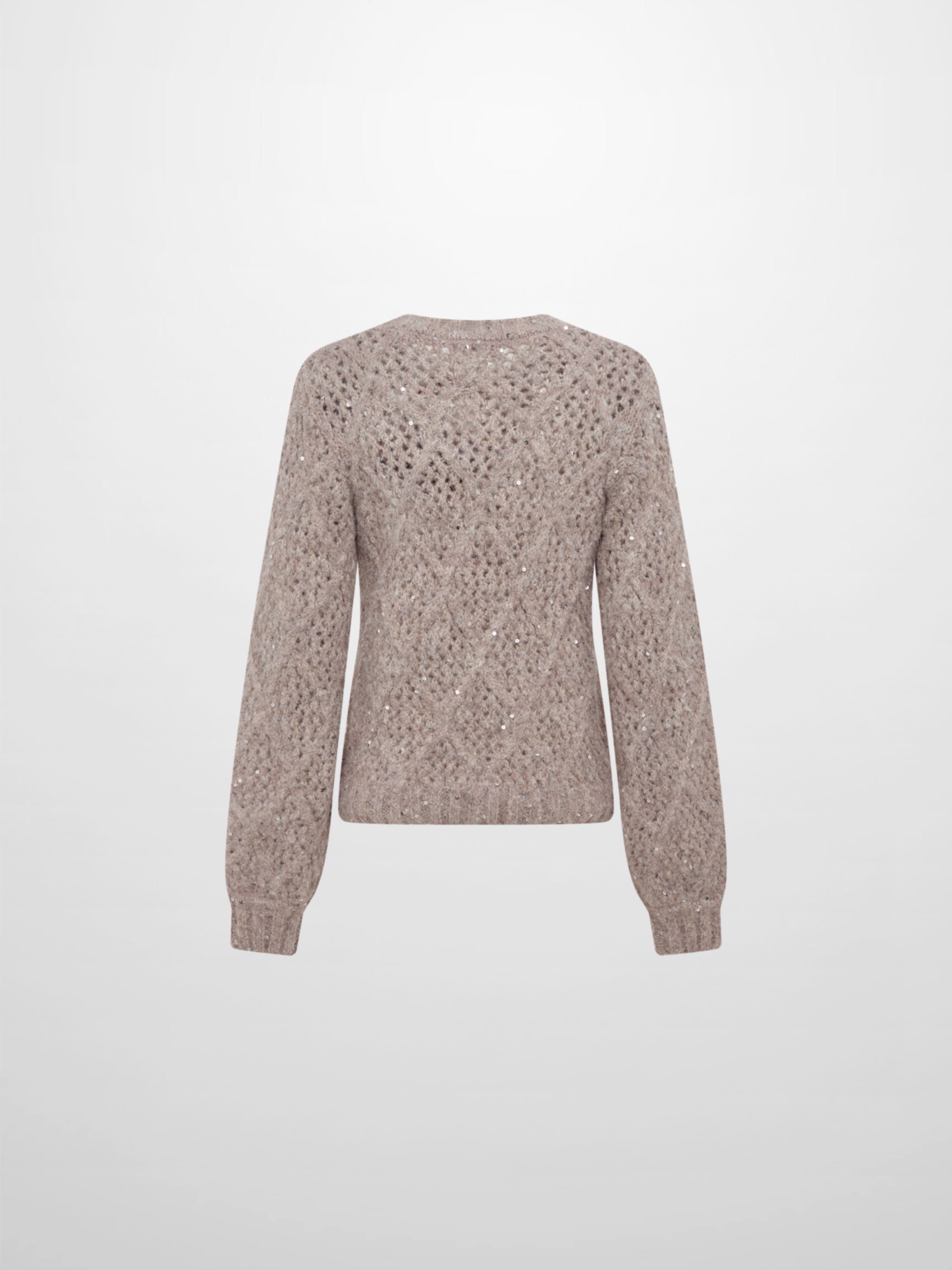 Crochet Sparkle Sweater - Neutral Tones