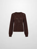 Crochet Sparkle Sweater - Brown