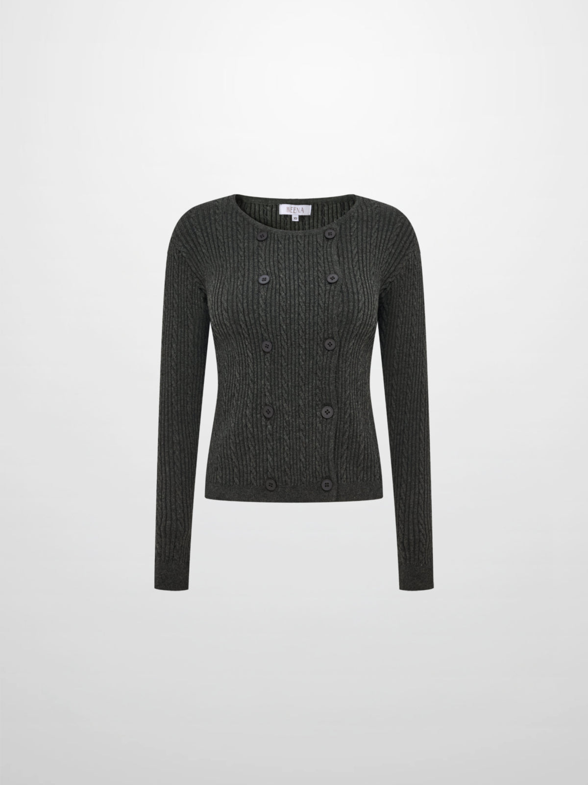 Double Breasted Cardigan - Grey