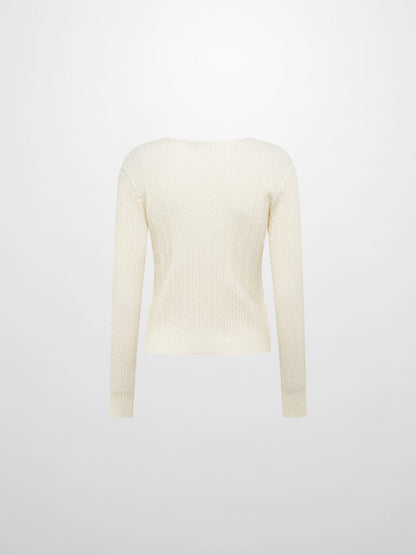 Double Breasted Cardigan - Cream
