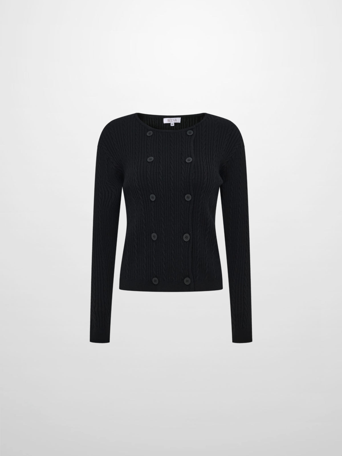 Double Breasted Cardigan - Black