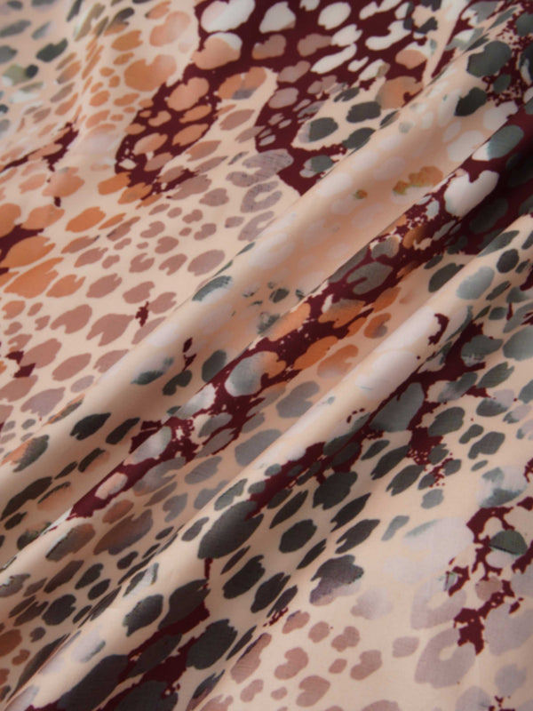 High Low Belted Dress-Animal Print