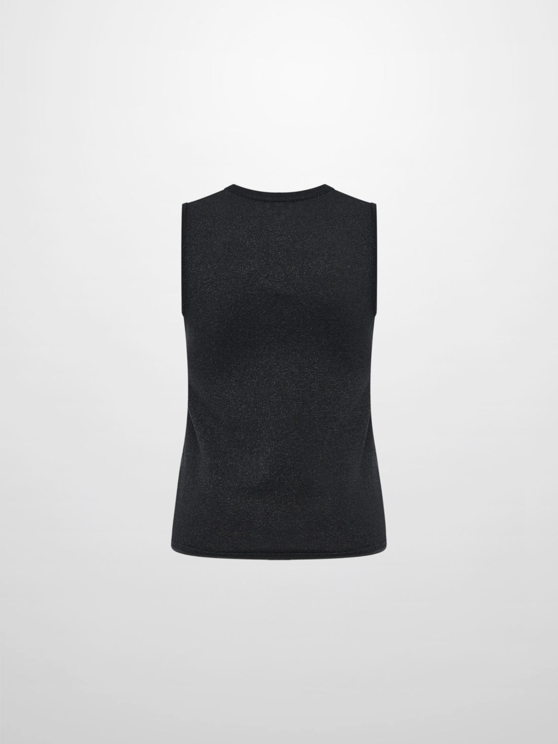 Lurex Sleeveless Top - Black
