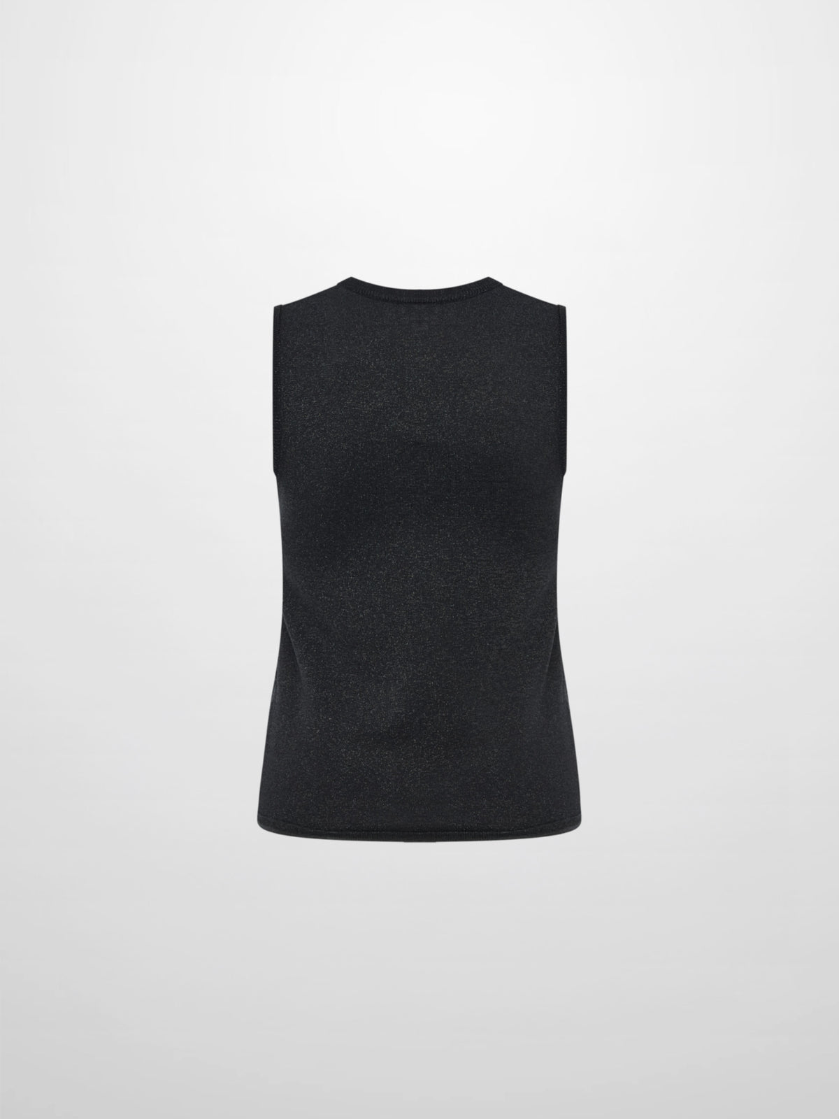 Lurex Sleeveless Top - Black