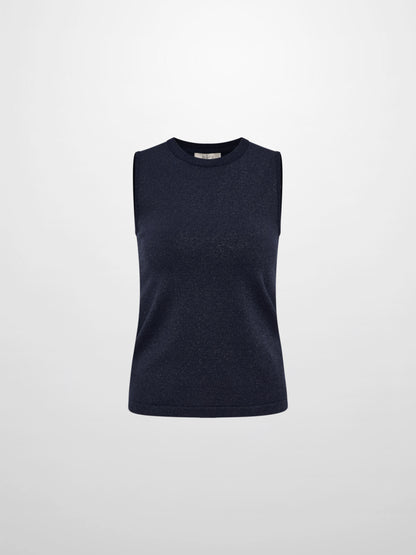 Lurex Sleeveless Top - Blue