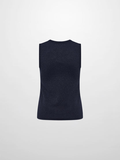 Lurex Sleeveless Top - Blue