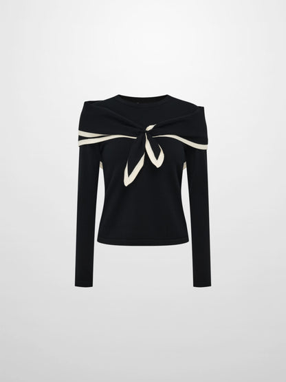 Shawl Collar Sweater - Black
