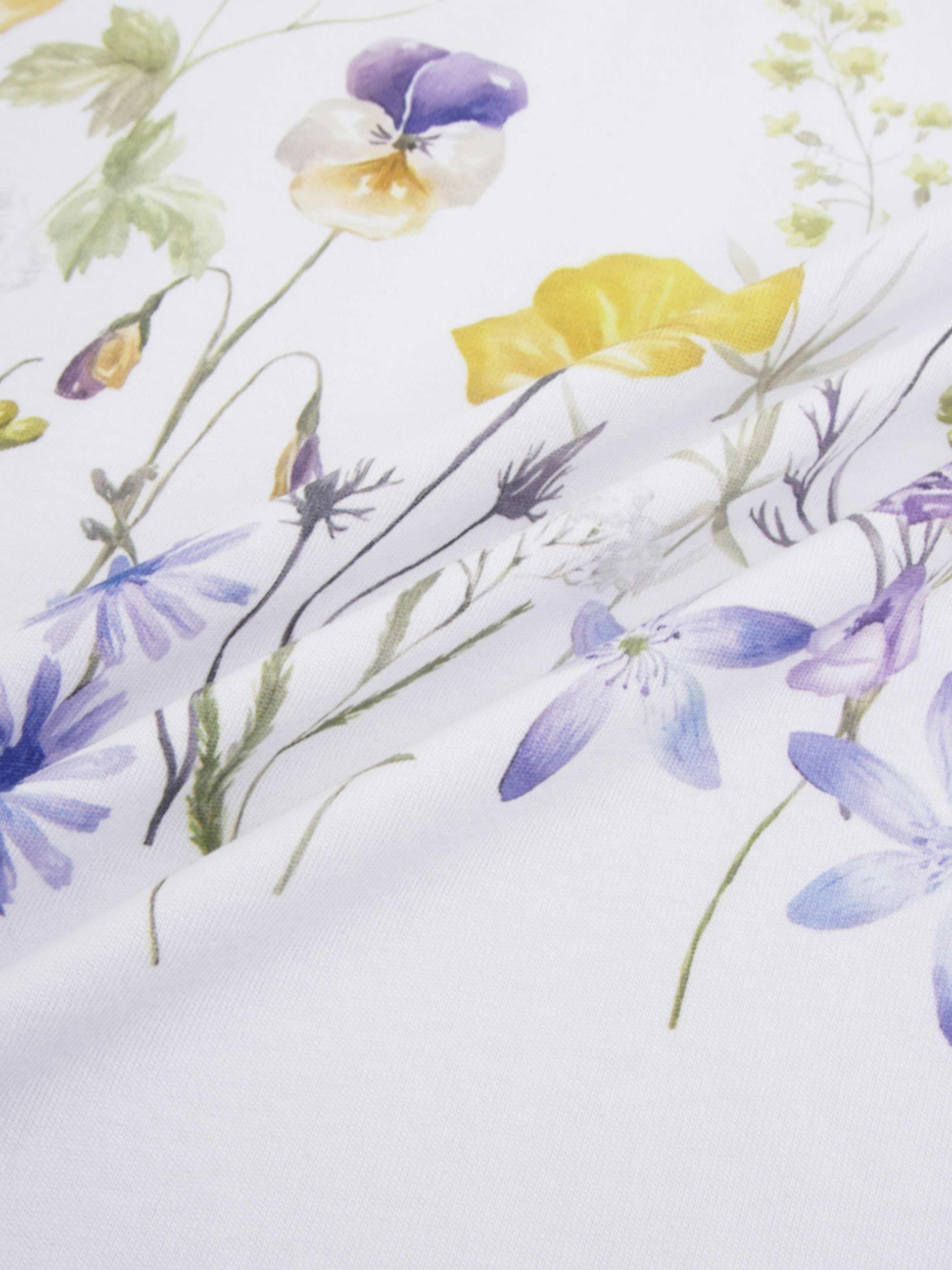 Oversized Printed Tee-Scattered Flowers