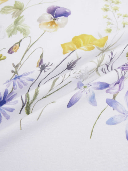 Oversized Printed Tee-Scattered Flowers