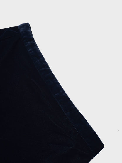 Velvet Flare Skirt-Grey/Blue