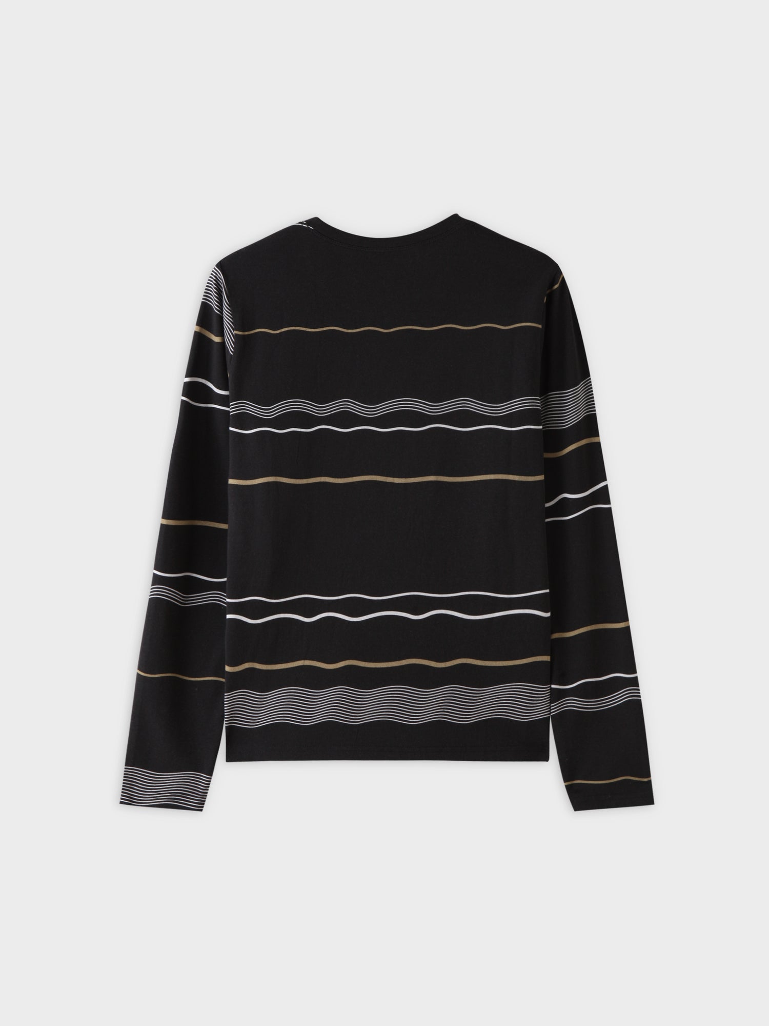 Printed Modal Tee-Wave Stripe