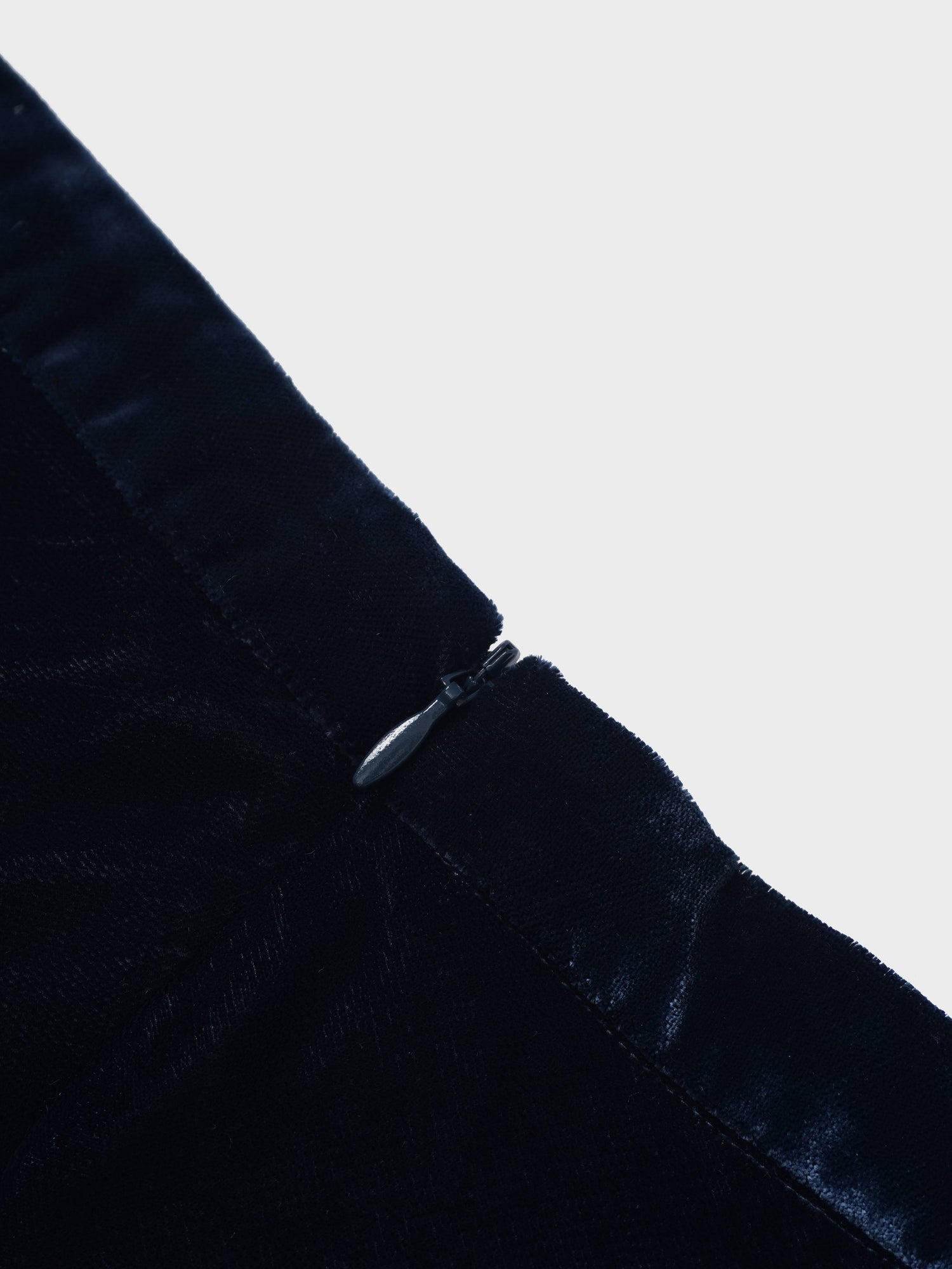 Velvet Flare Skirt-Grey/Blue