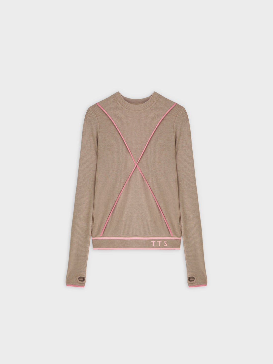 X BANDED SHIRT-TAN/ROSE