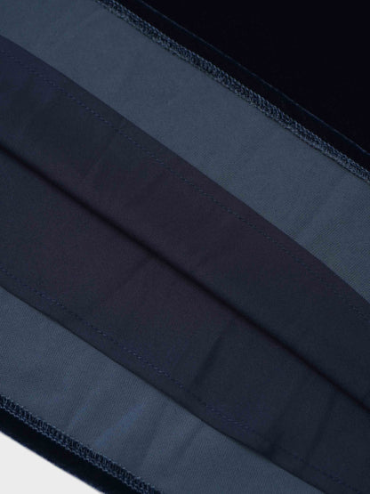 Velvet Flare Skirt-Grey/Blue