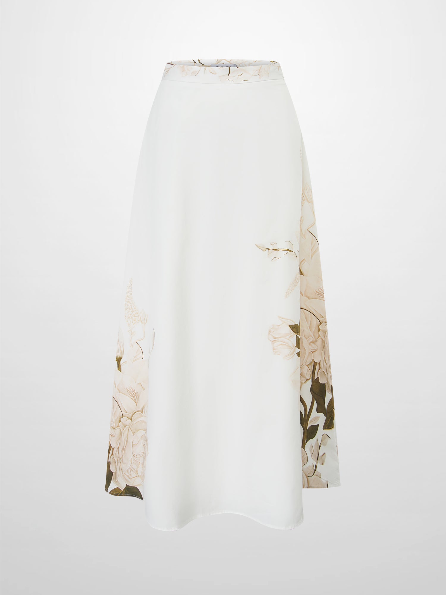 Floral Design Skirt-White