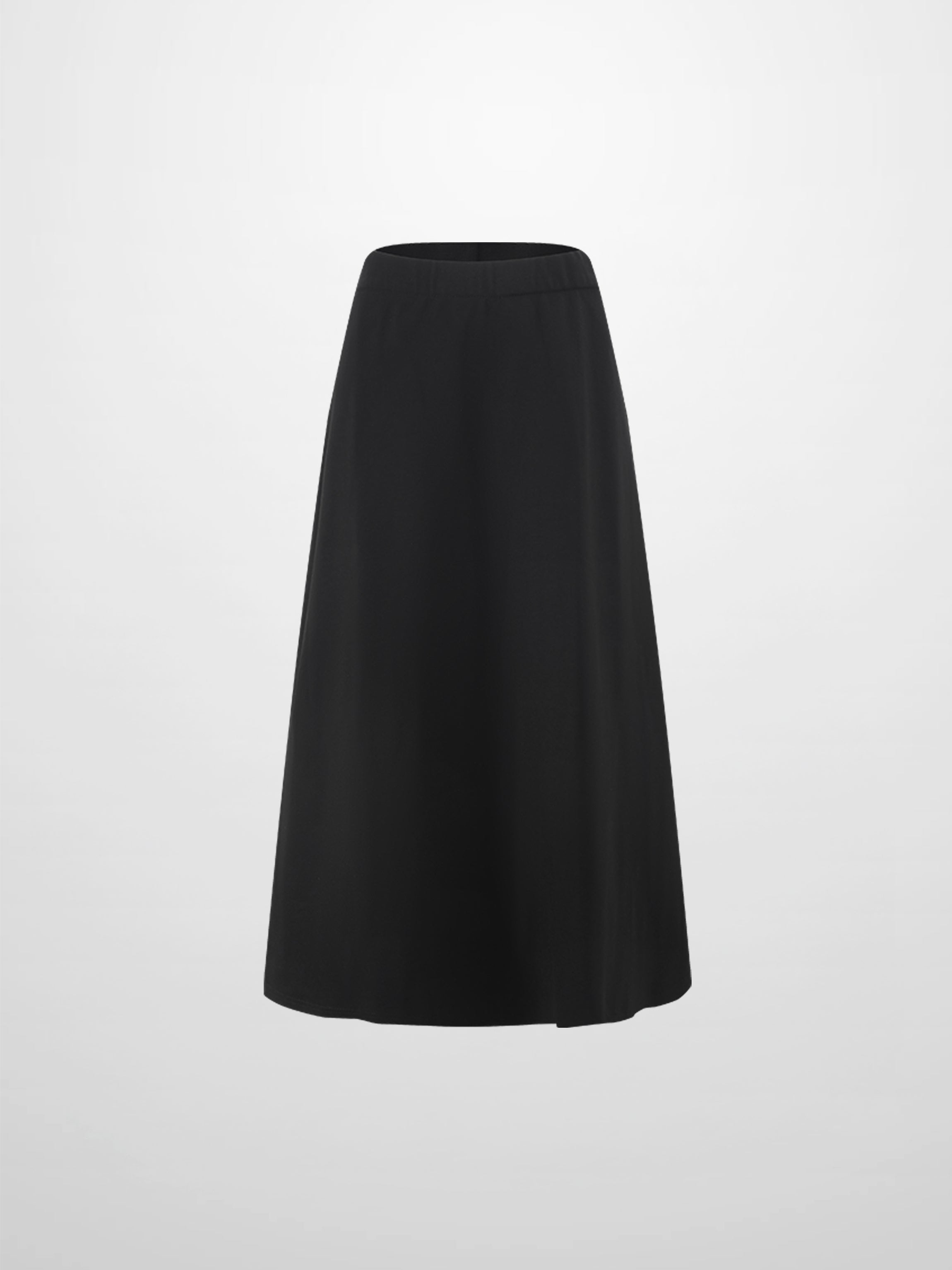 LIGHTWEIGHT 3 PANEL SKIRT-BLACK 25"