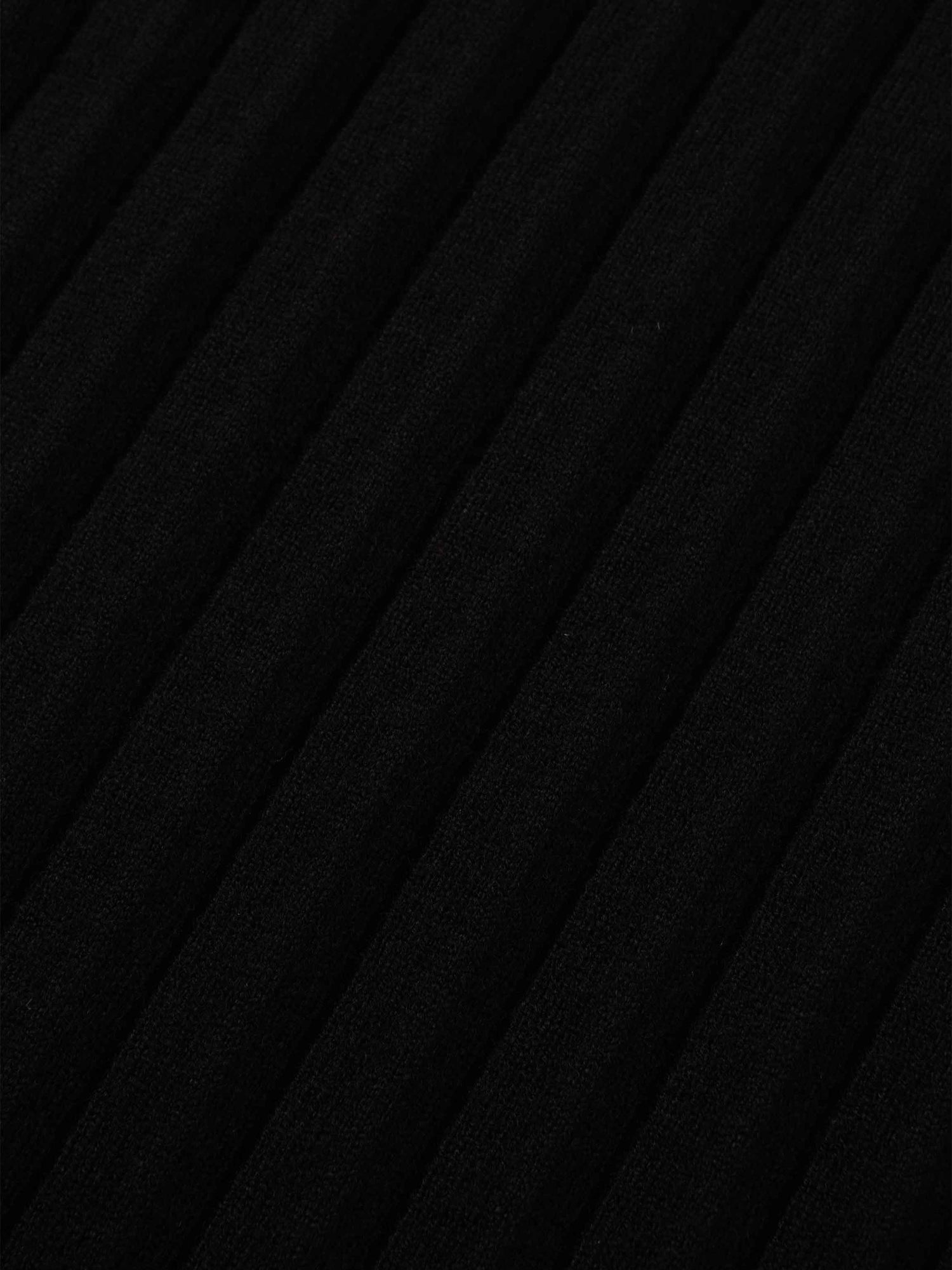 Knit Ribbed Maxi Skirt-Black
