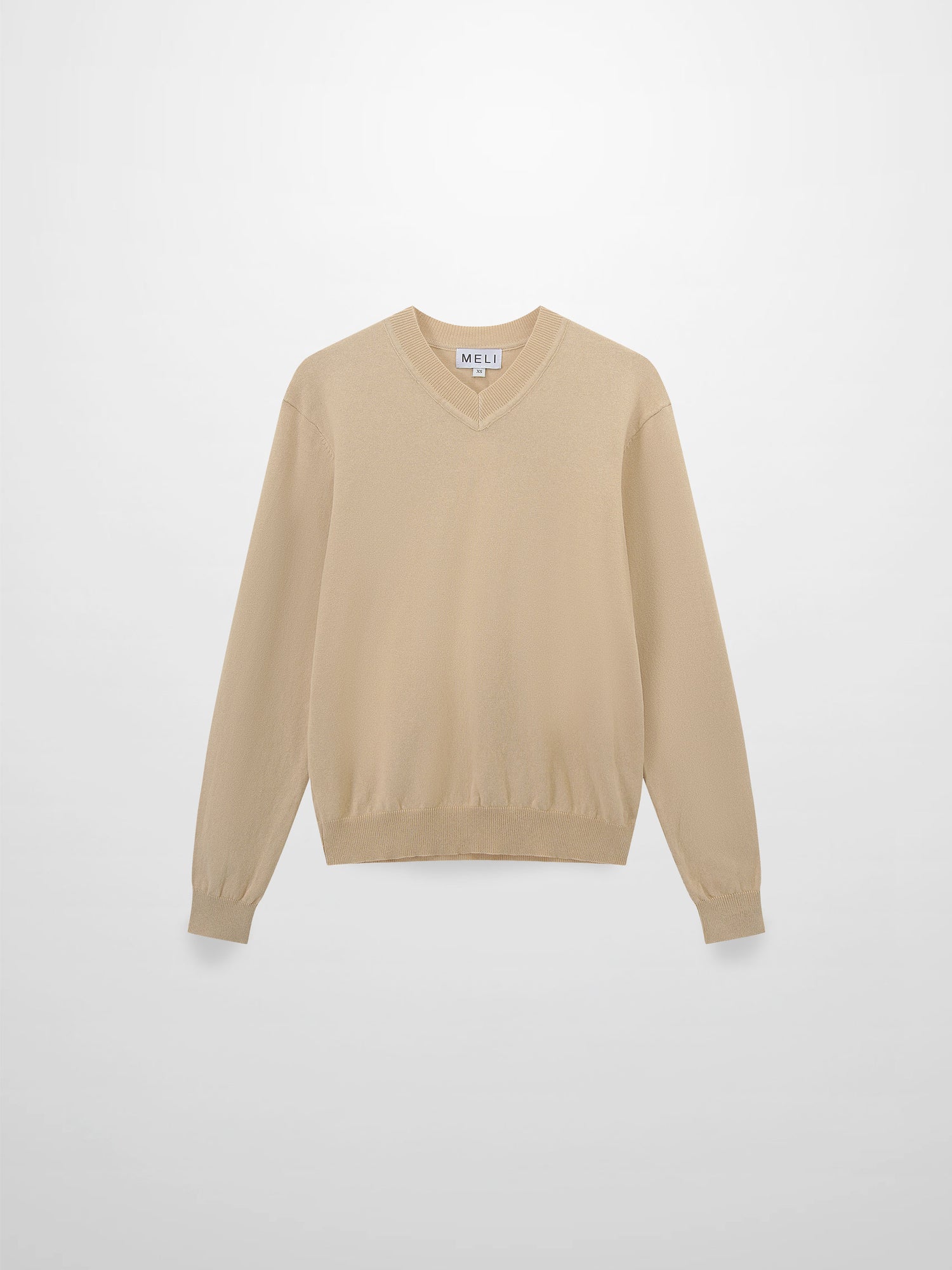 High V Lightweight Sweater-Sand
