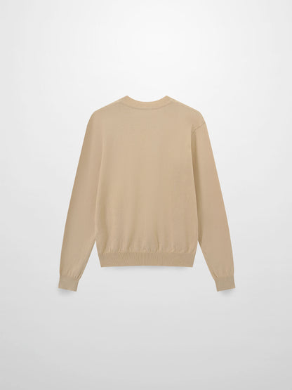 High V Lightweight Sweater-Sand